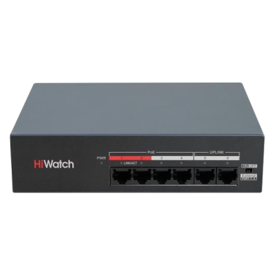 HiWatch DS-S0106-MP PoE Коммутатор HiWatch DS-S0106-MP PoE Коммутатор