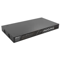 Коммутатор неуправляемый Reyee RG-ES118GS-P, 16Gb x PoE, 2 SFP Uplink, PoE 247W