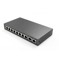 Коммутатор неуправляемый Reyee RG-ES110D-P, 8x10/100 PoE, 2x10/100 Uplink, PoE 110W