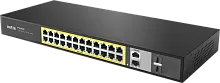 Коммутатор Netis P124GH, 24x10/100 LAN PoE, 2xGigabit Uplink, 2xSFP, 320W PoE