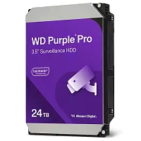 Жёсткий диск HDD 24Tb SATA 6Gb/s Western Digital Purple Pro WD241PURP, 3.5" 7200rpm 512Mb